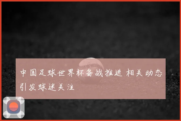 中国足球世界杯备战推进 相关动态引发球迷关注