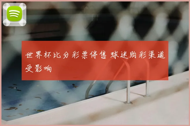 世界杯比分彩票停售 球迷购彩渠道受影响